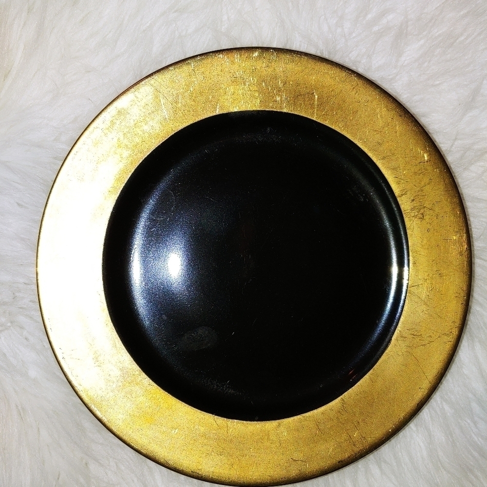 Noritake Black and Gold Charger Plate